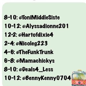 Treasure trolley Line UP